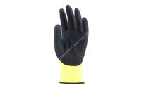 PROMO - Gants polyester jaune fluo mousse de latex sur paume T11